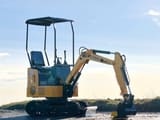 2025 APS KME08 mini excavator, side profile view