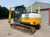 2021 Kobelco SK130LC-11 crawler excavator, rear three-quarter view