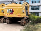 2021 Caterpillar 349 crawler excavator, rear view