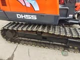 2022 Doosan DH55 crawler excavator side view of tracks