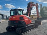 2019 Kubota KX080-4A mini excavator, rear three-quarter view