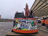 2022 Hitachi ZX135US-6 crawler excavator, rear view