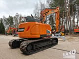 2018 Doosan DX140LCR-5 crawler excavator, rear three-quarter view