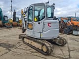 2016 Volvo ECR58D mini excavator, rear three-quarter view
