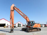 2010 Doosan DX300 long-reach crawler excavator, side view