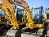 2020 Komatsu PC15 mini excavator, front three-quarter view