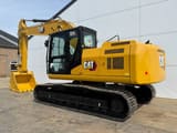 2026 Caterpillar 324 05A crawler excavator, rear three-quarter view