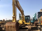 Komatsu PC220 crawler excavator, front view