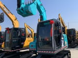 2024 Kobelco SK75 crawler excavator, front three-quarter view