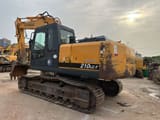 2017 Hyundai R210LC-7 crawler excavator, rear three-quarter view