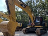 2022 Caterpillar 336D2 crawler excavator, front three-quarter view