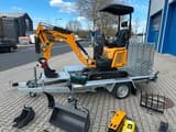 Berger Kraus BK1350JSR mini excavator on trailer