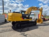 2022 Caterpillar 330D2L crawler excavator, rear three-quarter view
