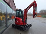2025 Mole M25 mini excavator, three-quarter front view