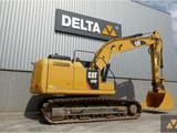 2017 Caterpillar 320FL crawler excavator, side profile view