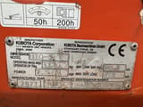 2021 Kubota U10-3 mini excavator identification plate