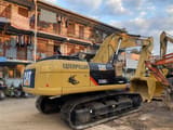 2016 Caterpillar 330DL crawler excavator, rear three-quarter view
