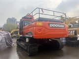 2024 Doosan DX340LCA crawler excavator, rear three-quarter view