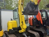 2024 Yanmar ViO55 mini excavator, front three-quarter view