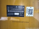 2025 Caterpillar 323D3 excavator identification plate