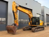 2015 JCB JS220 crawler excavator, side profile view