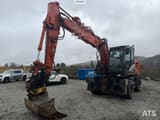 2020 Hitachi ZX145W wheel excavator, front three-quarter view