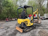 2019 Yanmar SV16 mini excavator, rear three-quarter view