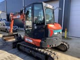 2021 Kubota U50-5 mini excavator, rear three-quarter view