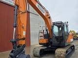 2022 Doosan DX140LC-7 crawler excavator, front three-quarter view
