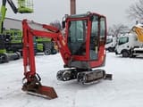 2017 Yanmar SV18 mini excavator, front three-quarter view