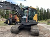 2017 Volvo ECR145EL crawler excavator, front three-quarter view