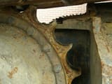 2008 Komatsu PC210LC-8 crawler excavator track drive sprocket detail