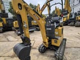 2025 XCMG XE10U mini excavator, front three-quarter view