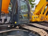 2024 Hyundai crawler excavator cab and tracks side view