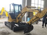 Komatsu PC35 mini excavator, side view