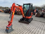 2022 Kubota KX019-4 mini excavator, front three-quarter view