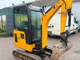 2021 JCB 16C-1 mini excavator, front three-quarter view