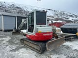 2017 Takeuchi TB153FR mini excavator, rear three-quarter view