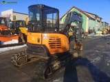 2017 Yanmar VIO57 mini excavator, rear three-quarter view