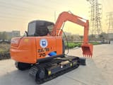 2023 Hitachi Zaxis 70 mini excavator, rear three-quarter view