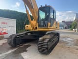2020 Komatsu PC300 crawler excavator, front three-quarter view