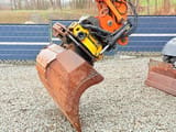 2012 Doosan DX160W wheel excavator bucket and rototilt attachment
