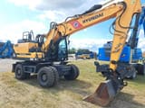 2016 Hyundai HW160 wheel excavator, side profile view