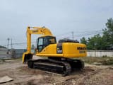 2018 Komatsu PC300-7 crawler excavator, rear three-quarter view