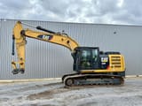 2019 Caterpillar 326FL crawler excavator, side profile view