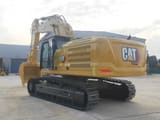 2026 Caterpillar 350 crawler excavator, rear three-quarter view
