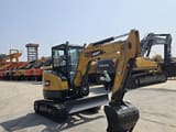 2025 Sany SY35U mini excavator, front three-quarter view