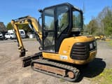 Caterpillar 303.5 mini excavator, rear three-quarter view