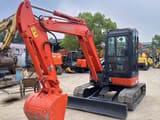 2024 Hitachi ZX50 mini excavator, front three-quarter view