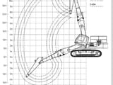 2016 Hyundai R520LC-9A crawler excavator range diagram